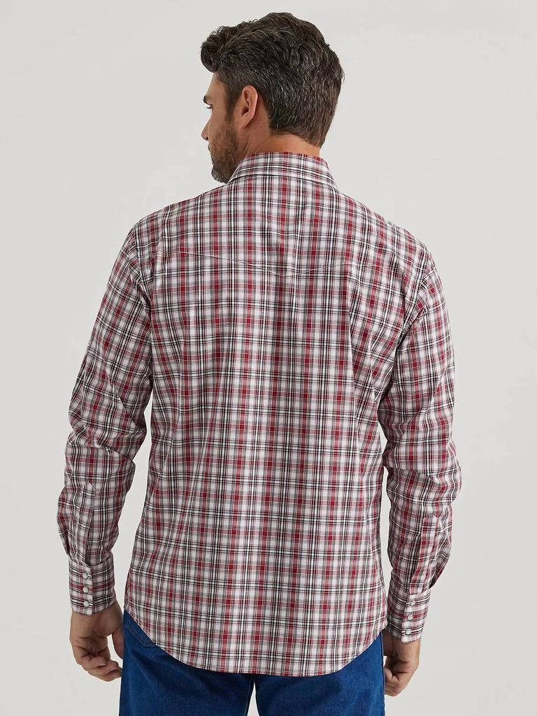 Wrangler Wrangler - Men's Wrinkle Resist Long Sleeve Classic Fit Snap Shirt 3