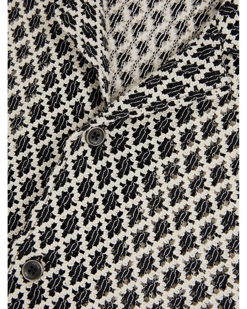 REISS Sterling Crochet Camp Shirt 5