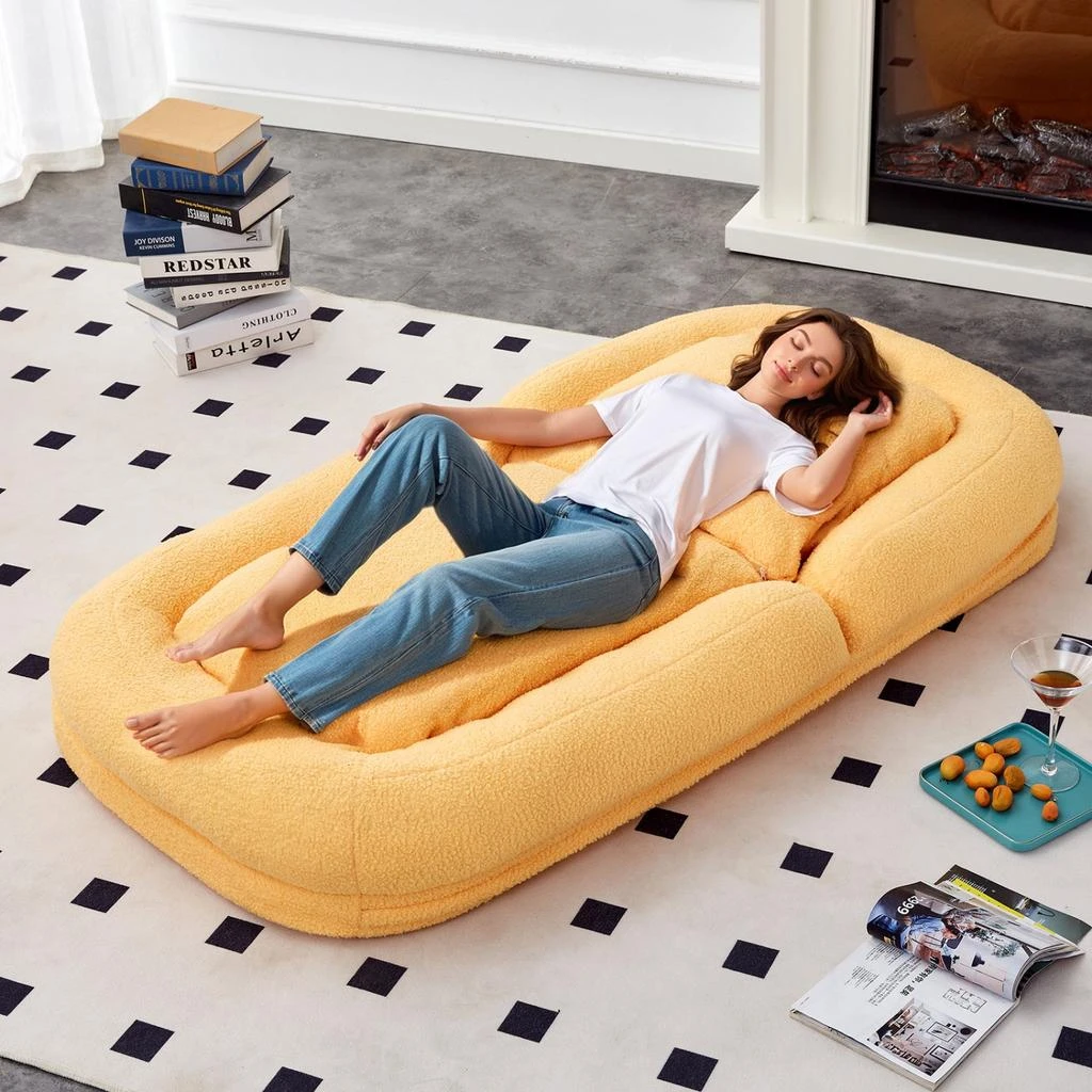 Streamdale Furniture Streamdale Folding Plush Floor Lounge Chair - Adjustable 6