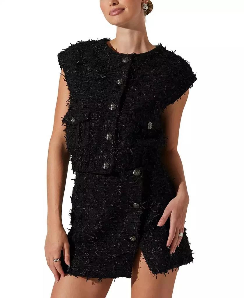 ASTR Women's Pedrine Tweed Vest 3