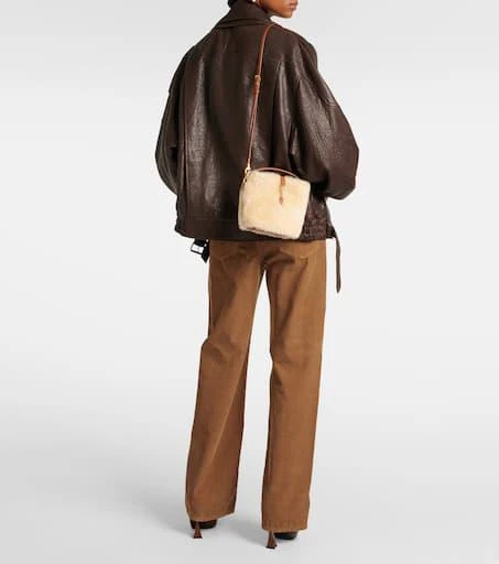 Yves Saint Laurent Le 37 Mini shearling bucket bag 5