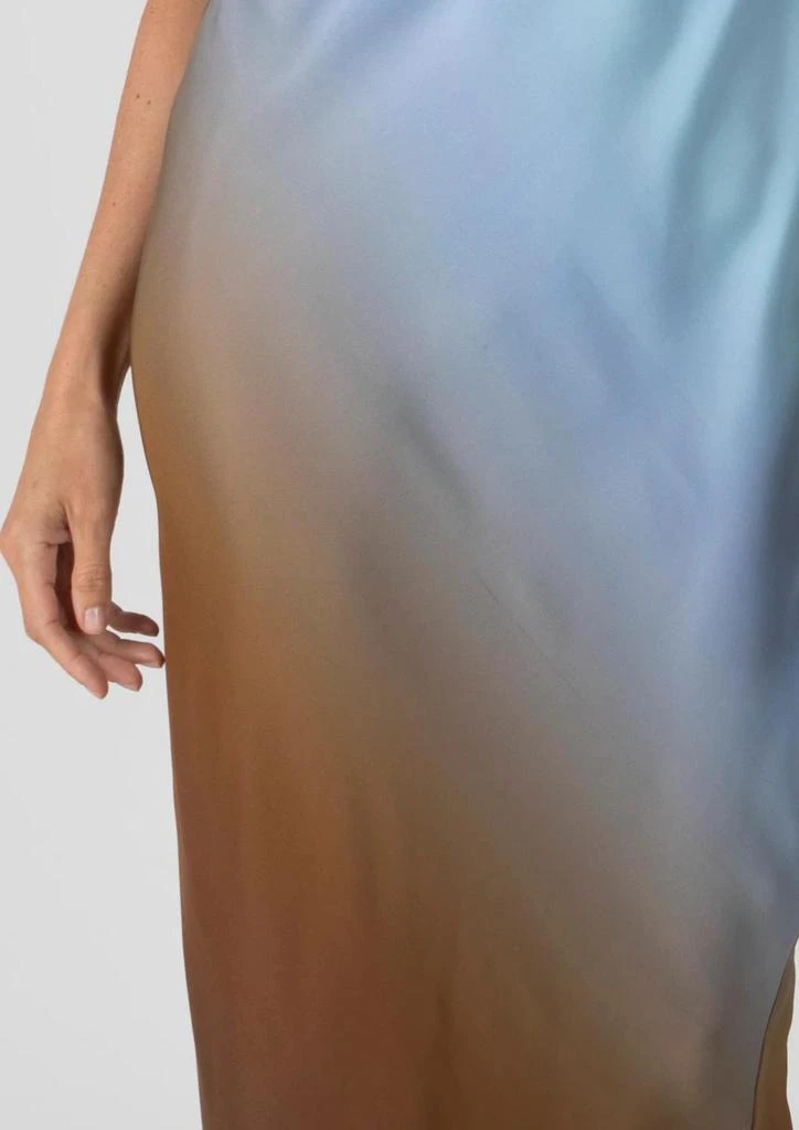 ATM Atm - Satin Ombre Print Sleeveless Bias Dress 3