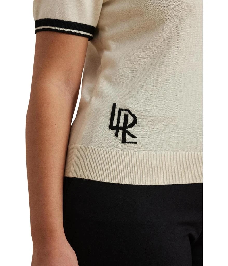 Ralph Lauren Plus Size Two-tone Short-sleeve Sweater 3