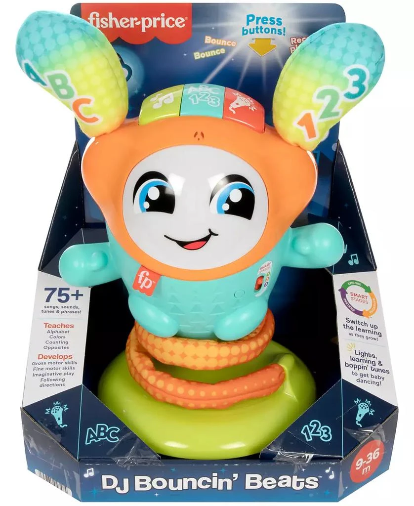 Fisher Price DJ Bouncin' Beats, Baby Learning Toy with Music Lights and Bouncing Action 5