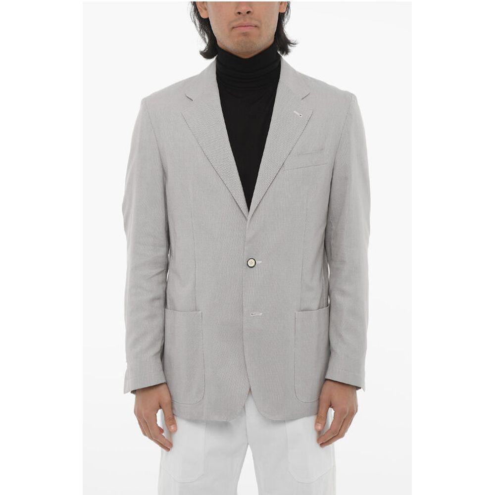 Corneliani Corneliani ID Unlined Wool Blend Blazer with Patch Pockets