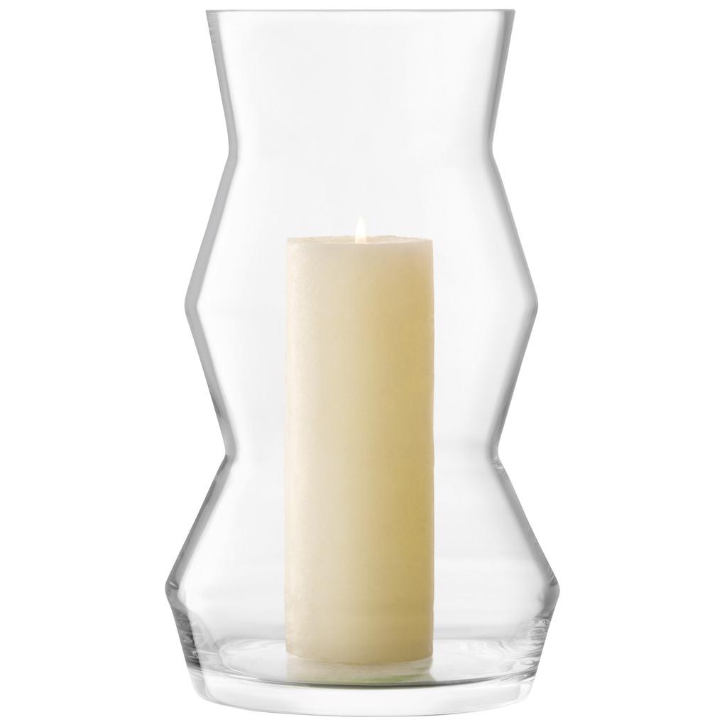LSA International Sculpt vase-lantern h36cm clear