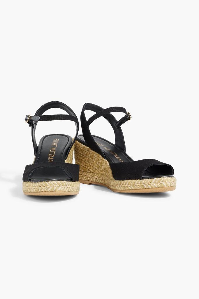 Stuart Weitzman Tia canvas espadrille wedge sandals