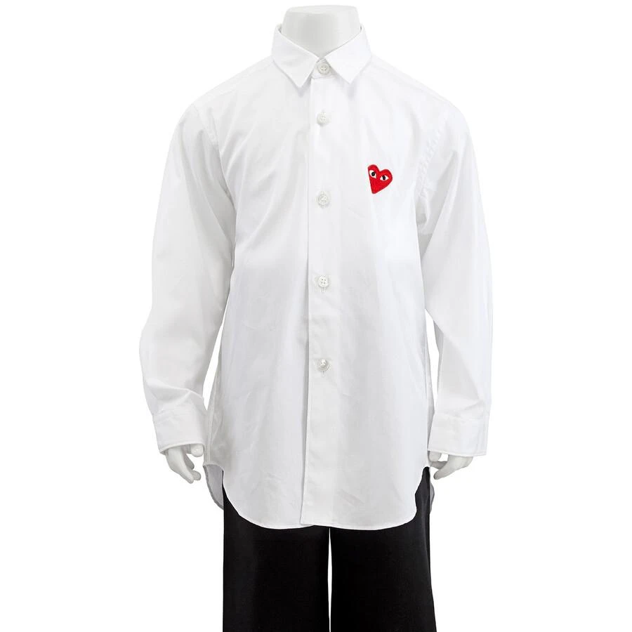 Kids Long-sleeve Heart Patch Cotton Shirt – On Sale Now with Up to
