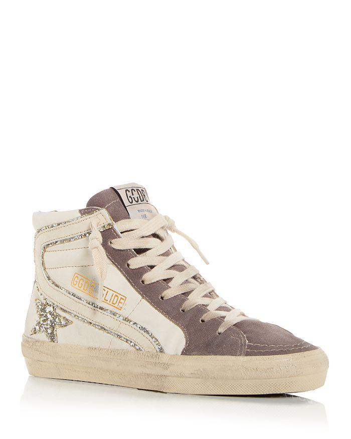 スニーカー Golden  Slide Penstar Classic Sneakers Golden Goose - Slide Penstar Platinum Gold & Black Star Sneaker