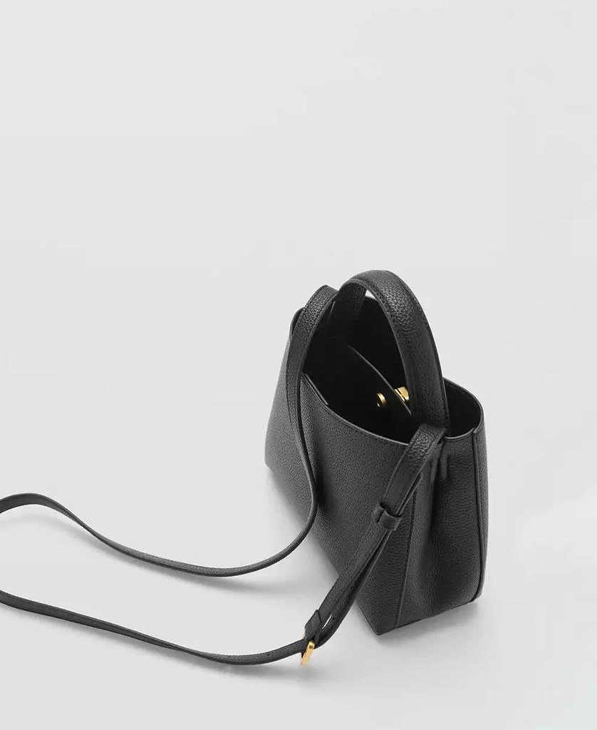 Mango Women's Metallic Detail Mini Shopper Bag 2