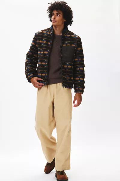 Native Youth Native Youth Westwick Patterned Fleece Full Zip Sweatshirt