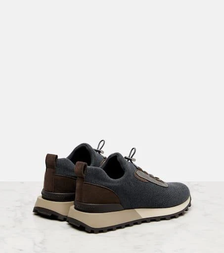 Brunello Cucinelli Runner suede-trimmed sneakers 2