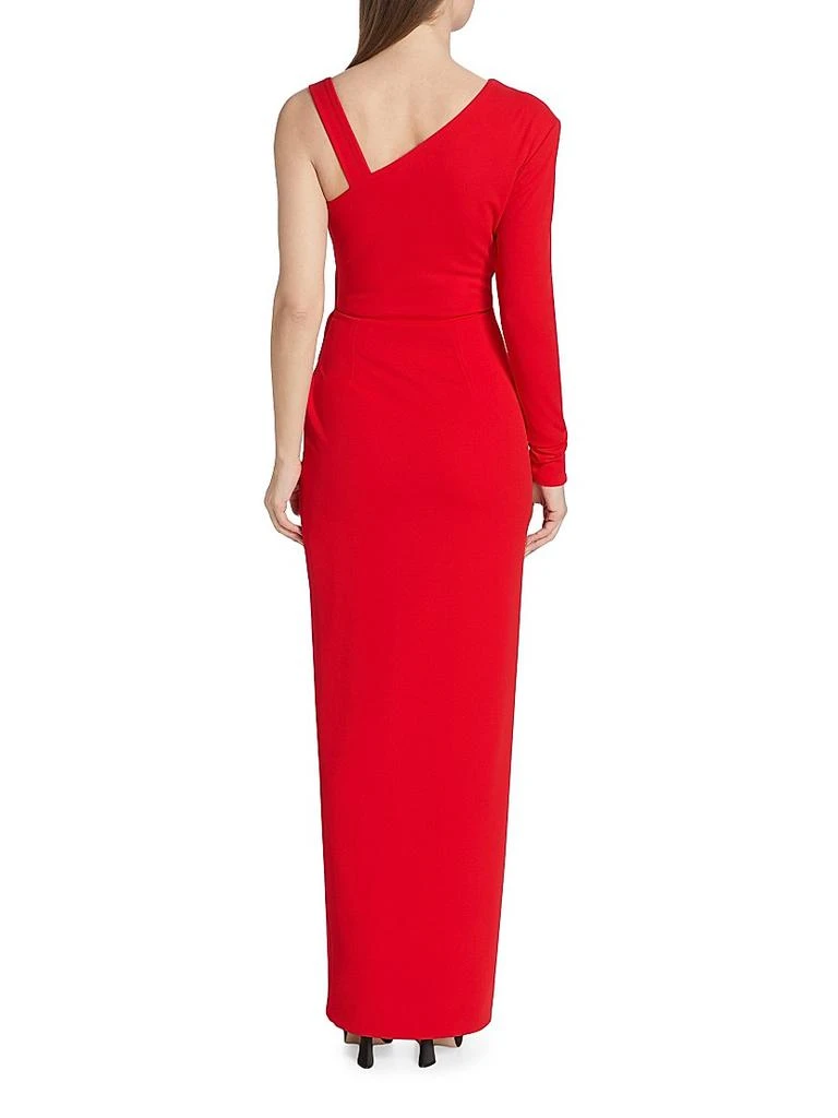 Michael Costello Collection Eunice Asymmetric Knit Gown 5
