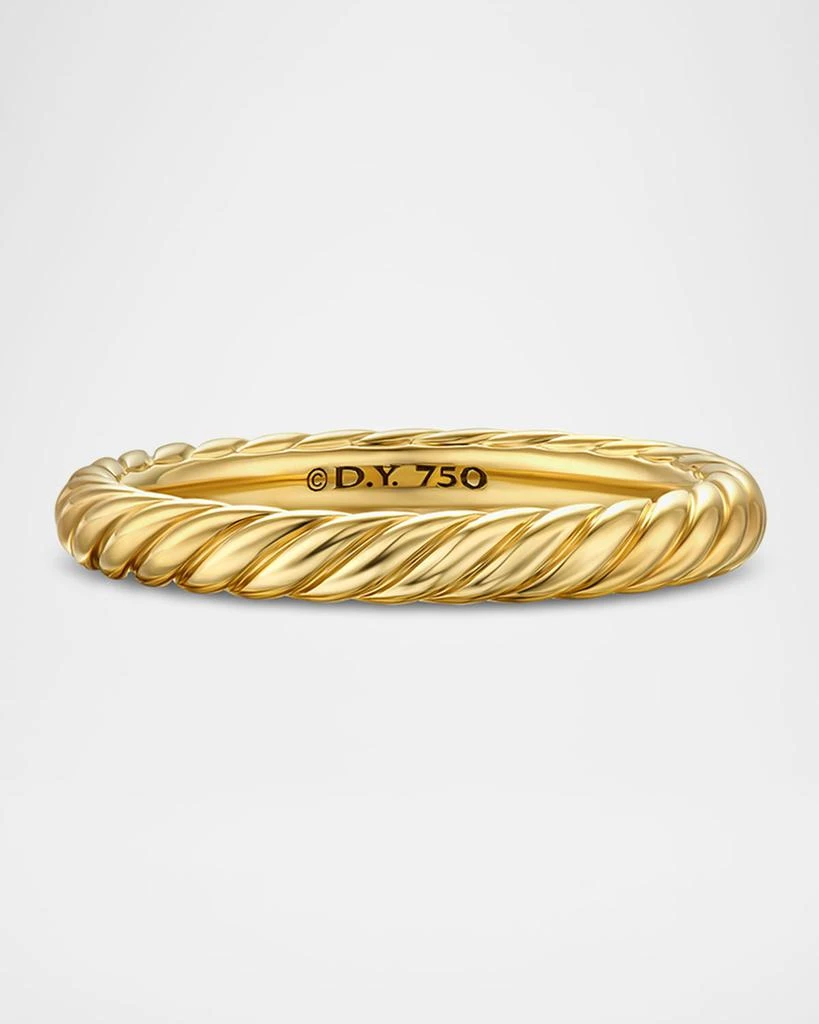 David Yurman Modern Cable Band Ring in 18K Gold, 2.8mm 6