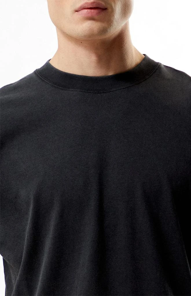 PacSun Washed Black Solid Soft Oversized T-Shirt 2