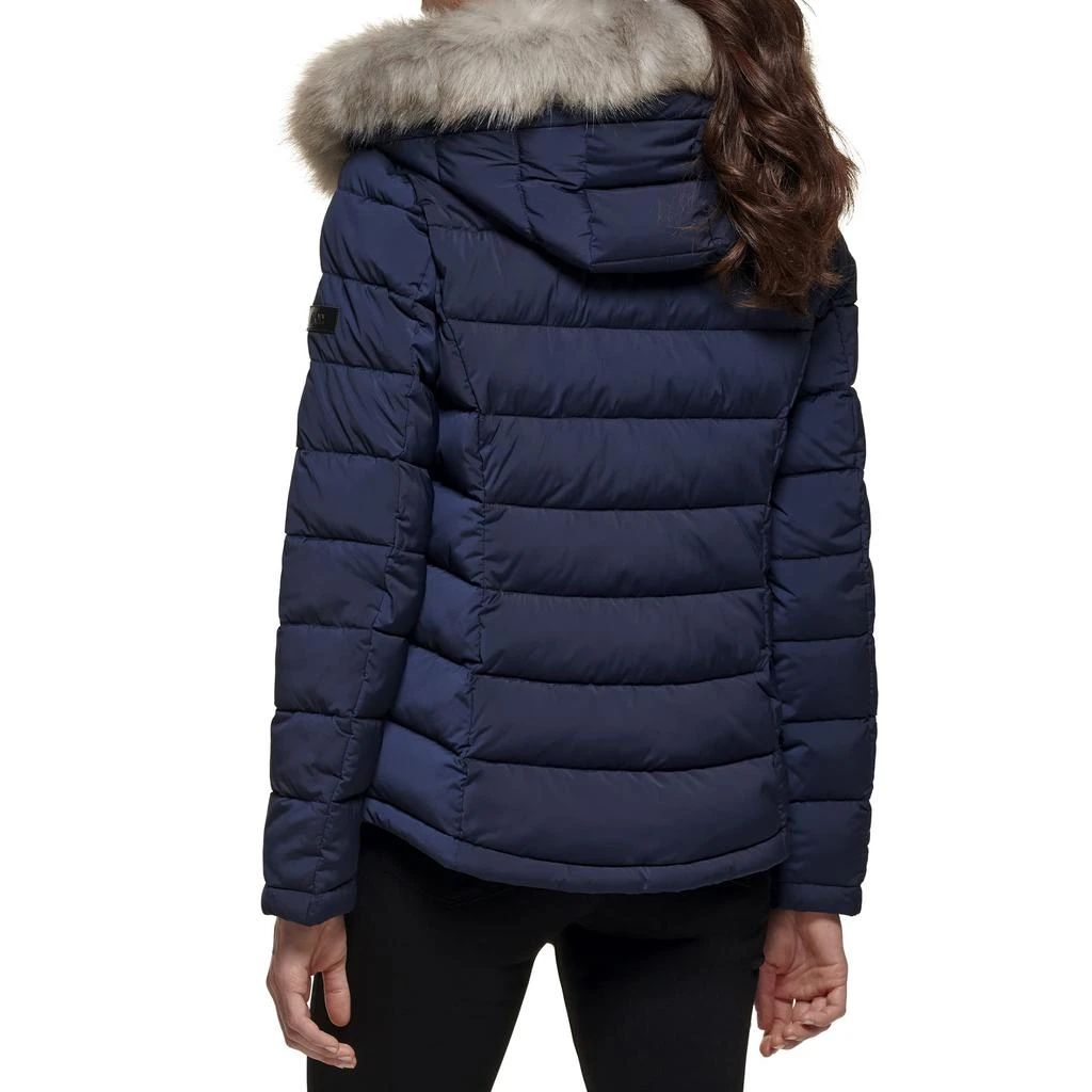 DKNY Faux Fur Trim Hooded Puffer 2