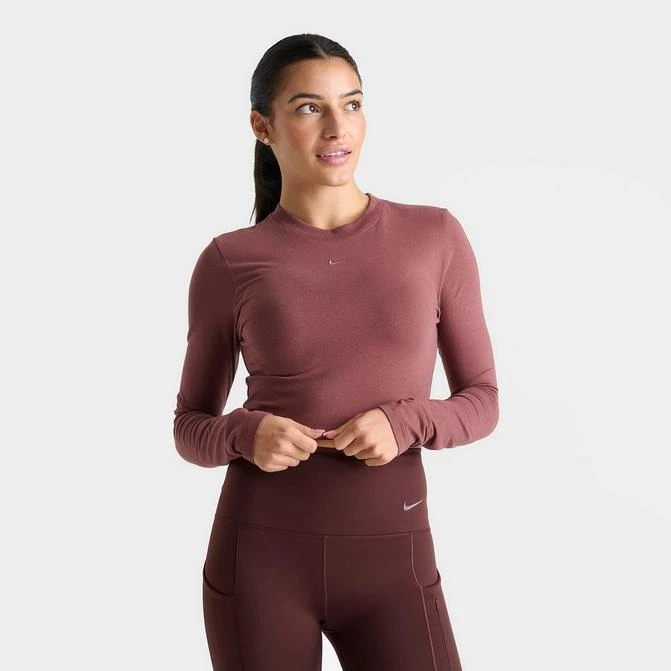 NIKE Women's Nike Sportswear Chill Knit Long-Sleeve Slim Crop Top 1