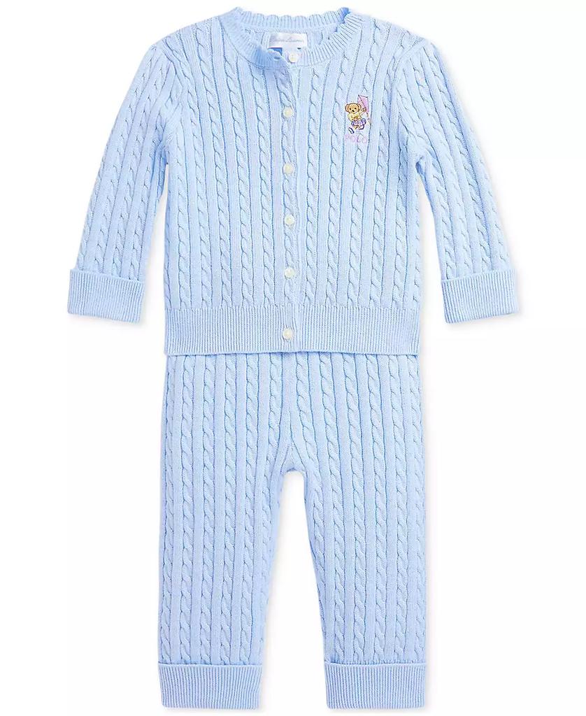 Ralph Lauren Baby Mini-Cable Cardigan & Pant Set