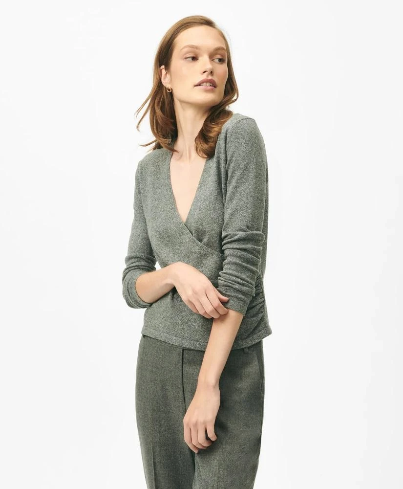 Brooks Brothers Faux Wrap Sweater in Silk Blend 3