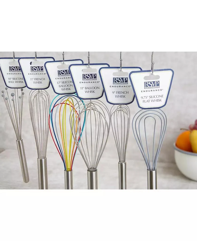 RSVP International Endurance 18/8 Stainless Steel 9" x 2" French Whisk 5