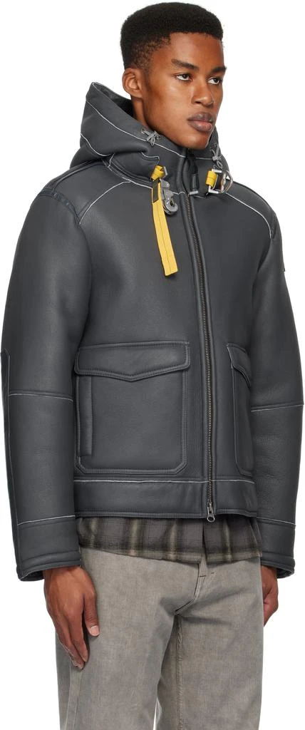 Parajumpers Black Elton Special Leather Jacket 2