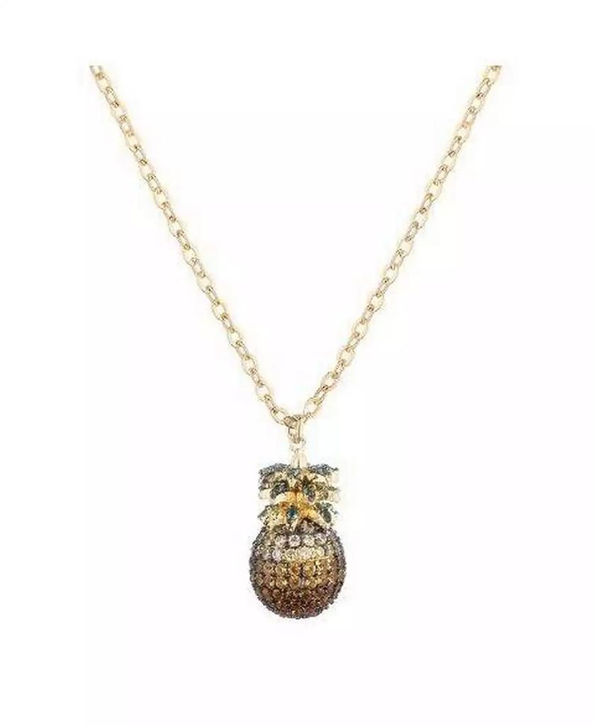 Noir Cubic Zirconia Pineapple Necklace