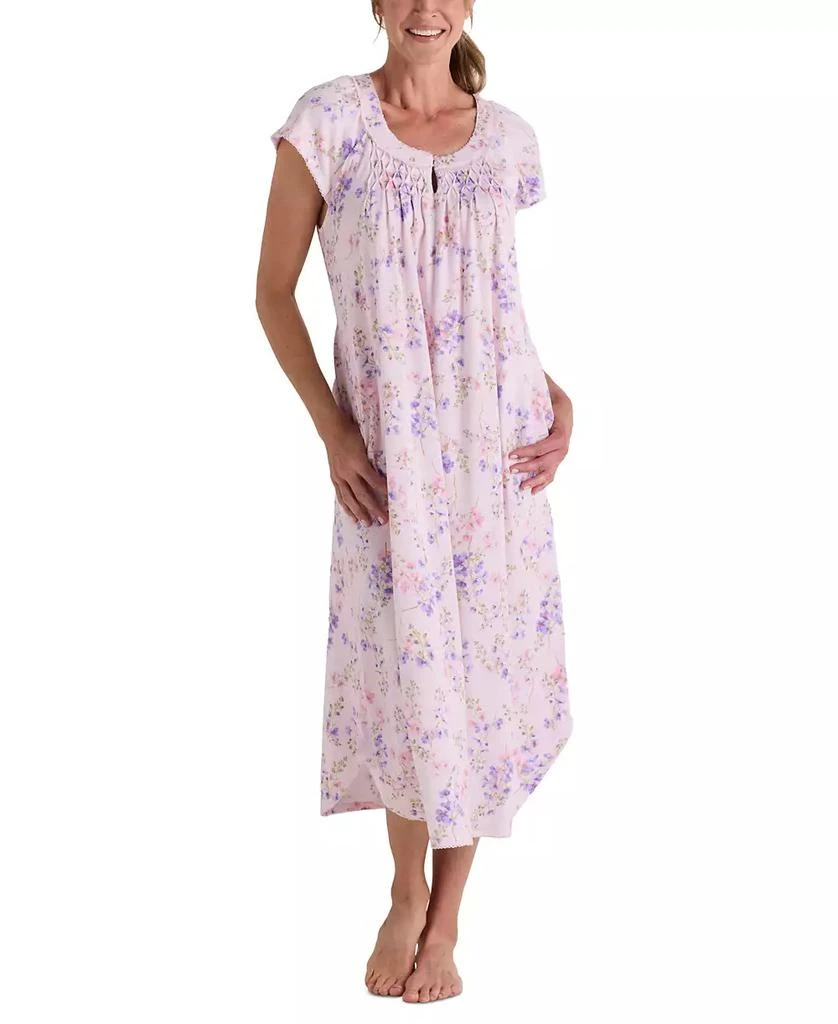 Miss Elaine Women's Floral Short-Sleeve Nightgown 1