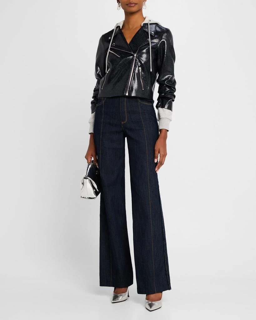 Cinq a Sept Evie Combo Vegan Leather Moto Jacket 2