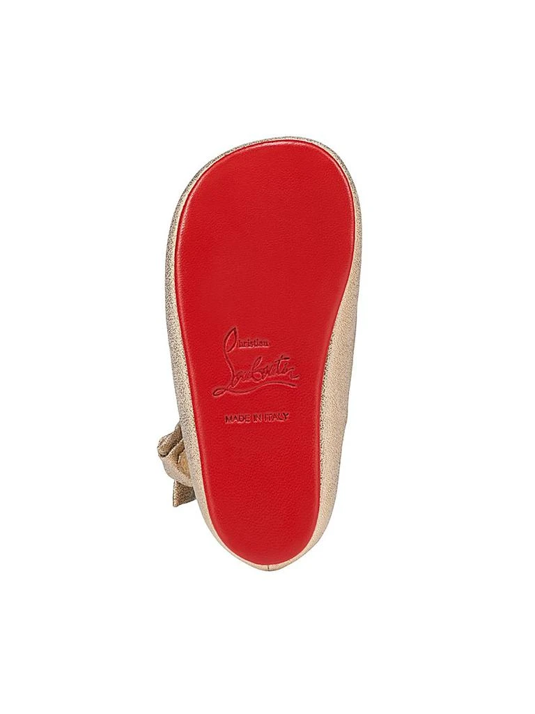 Christian Louboutin Baby Girl
s Lou Babe Metallic Flats 5