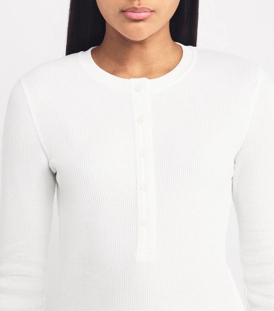 ME+EM Organic Cotton Waffle-Knit Henley Top 6