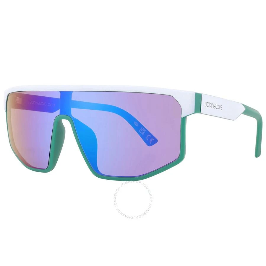Body Glove Body Glove BG 25 400 Green Mirror Shield Unisex Sunglasses 10269479.FMR GRNGRN 2