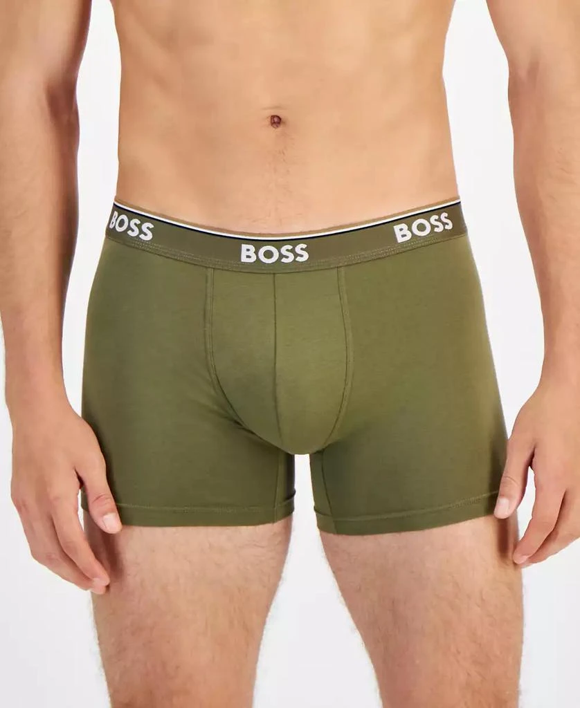 Hugo Boss BOSS by Men's Power 3-Pk. Tipped Logo Waistband Boxer Briefs 4