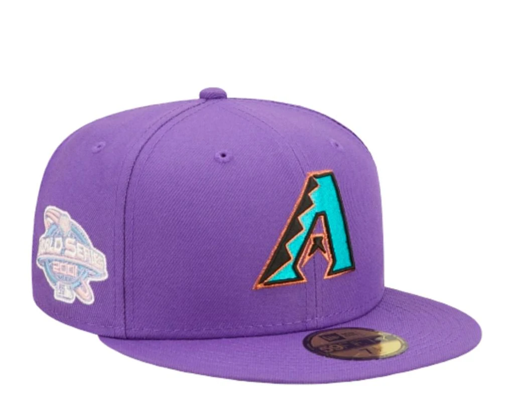 New Era 59Fifty MLB Arizona Diamondbacks Pop Sweat Purple Fitted Hat 60243528 1