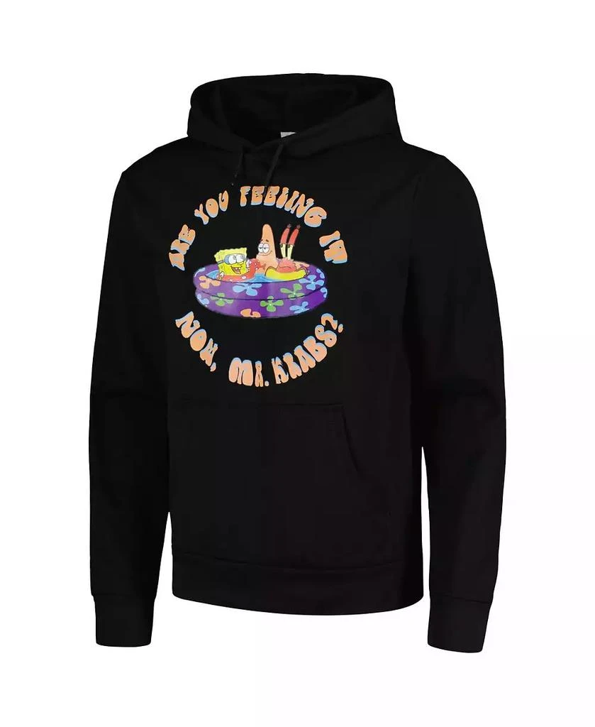 Mad Engine Men's and Women's Black SpongeBob SquarePants Team Up Pullover Hoodie 2