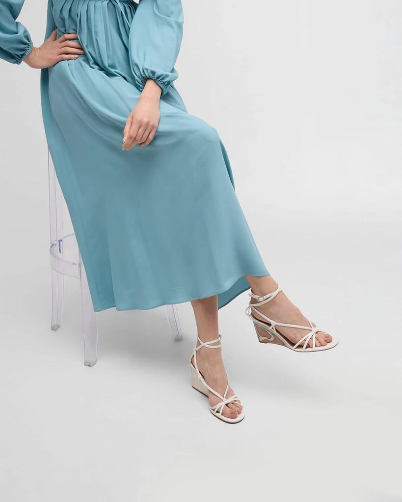 Chloé Rebecca Leather Strappy Wedge Sandals 3