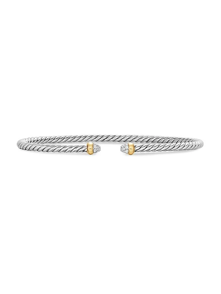 David Yurman Cable Flex 14K Yellow Gold, Sterling Silver 
0.73 TCW Diamond Bracelet