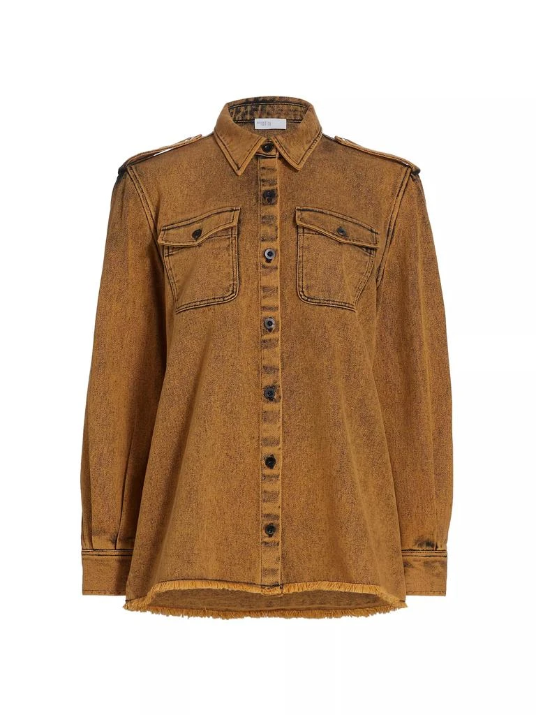 Rosetta Getty Acid-Wash Denim Cargo Shirt 1