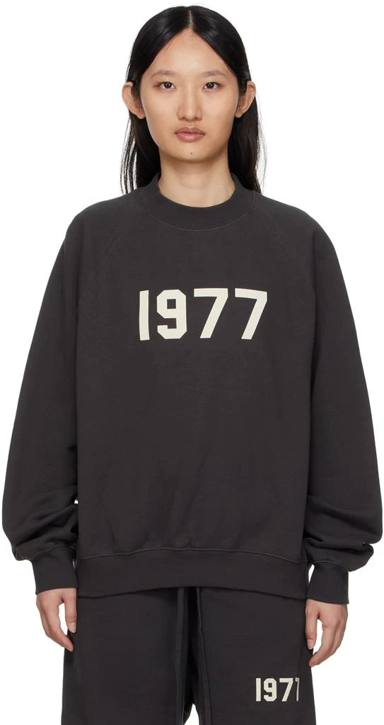 Essentials Black '1977' Sweatshirt 1