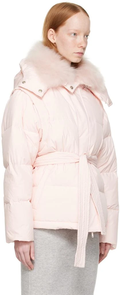 Yves Salomon Pink Quilted Down Jacket 2