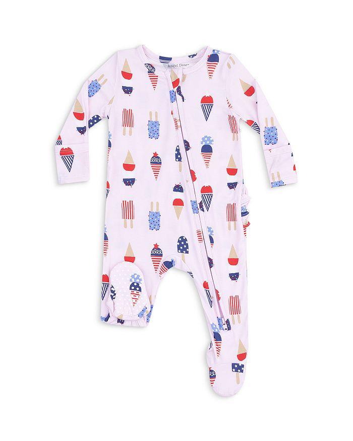 Angel Dear Girls' American Ice Cream 2 Way Zipper Ruffled Back Footie - Baby