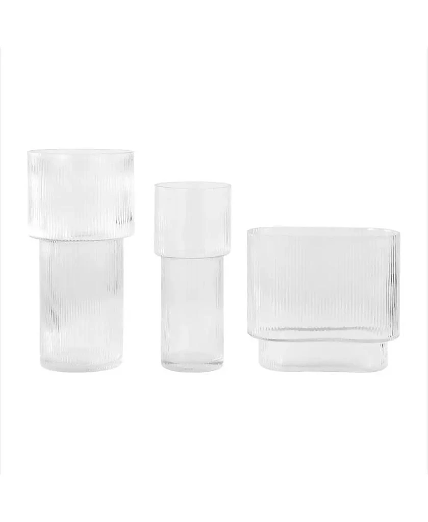Safavieh Ceva, Fluted Glass Vase Set 3
