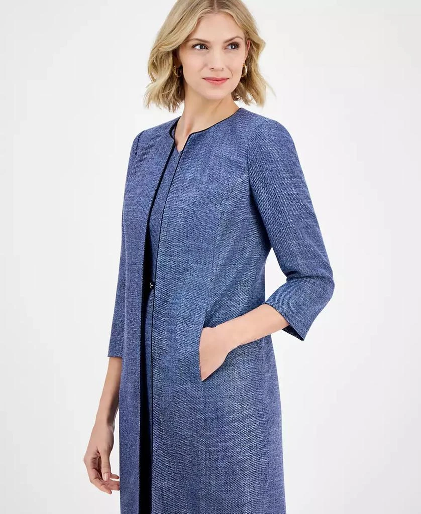 Kasper Women's Piping-Trim Tweed Topper Jacket, Regular & Petite 3