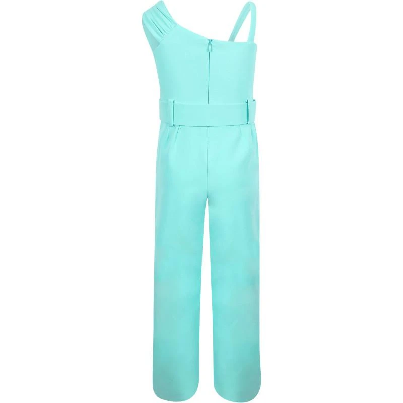 Abel & Lula Long elegant jumpsuit in turquoise 2