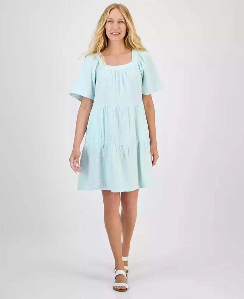 white christmas dresses Tiered Cotton Maxi Dress main image 0