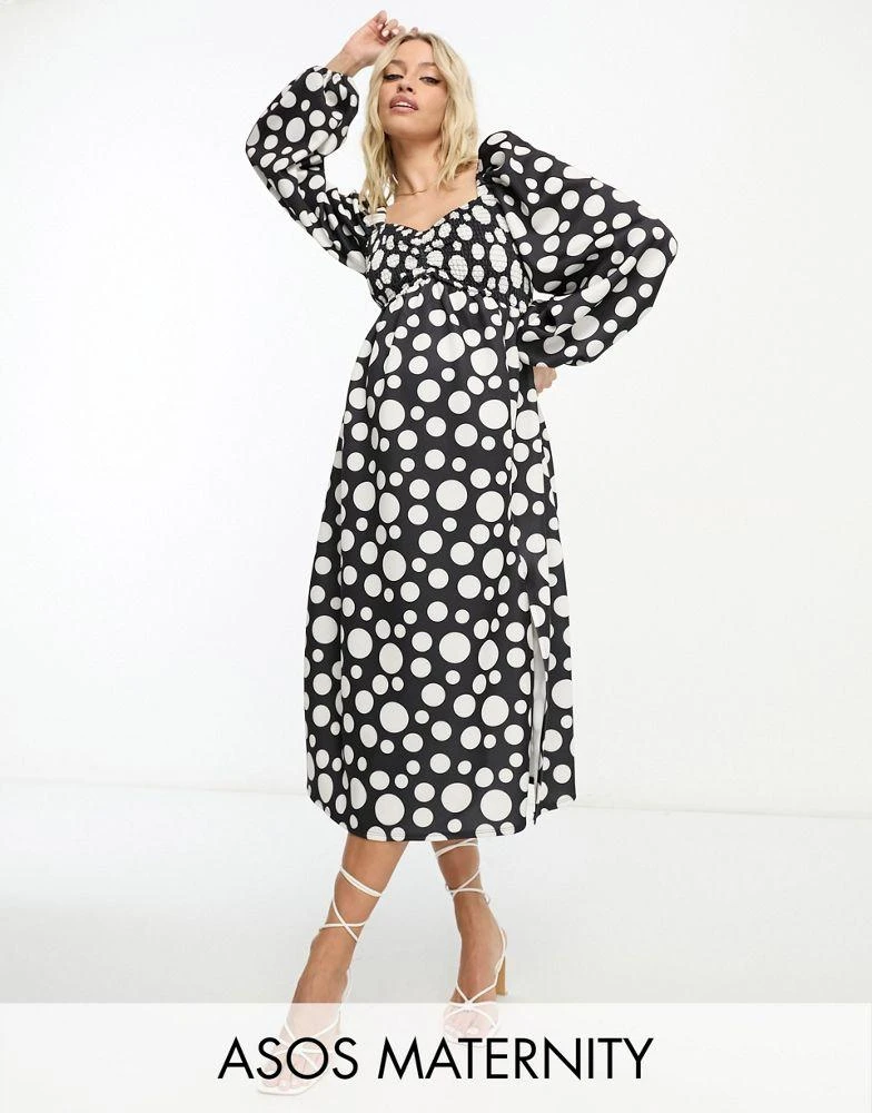 chinese dress ladies Black Floral Lace Velvet Tie Strap Maternity Midi Dress – PinkBlush main image 0