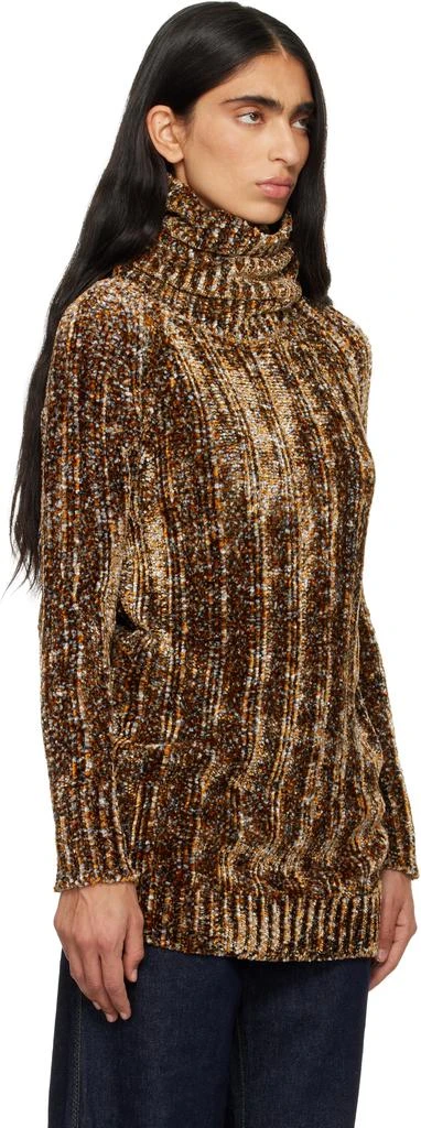 Dries Van Noten Brown Long Viscose Turtleneck 2