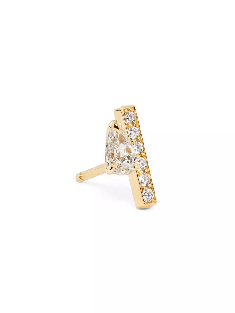 Repossi Serti Sur Vide 18K Rose Gold & 0.32 TCW Diamond Single Stud Earring