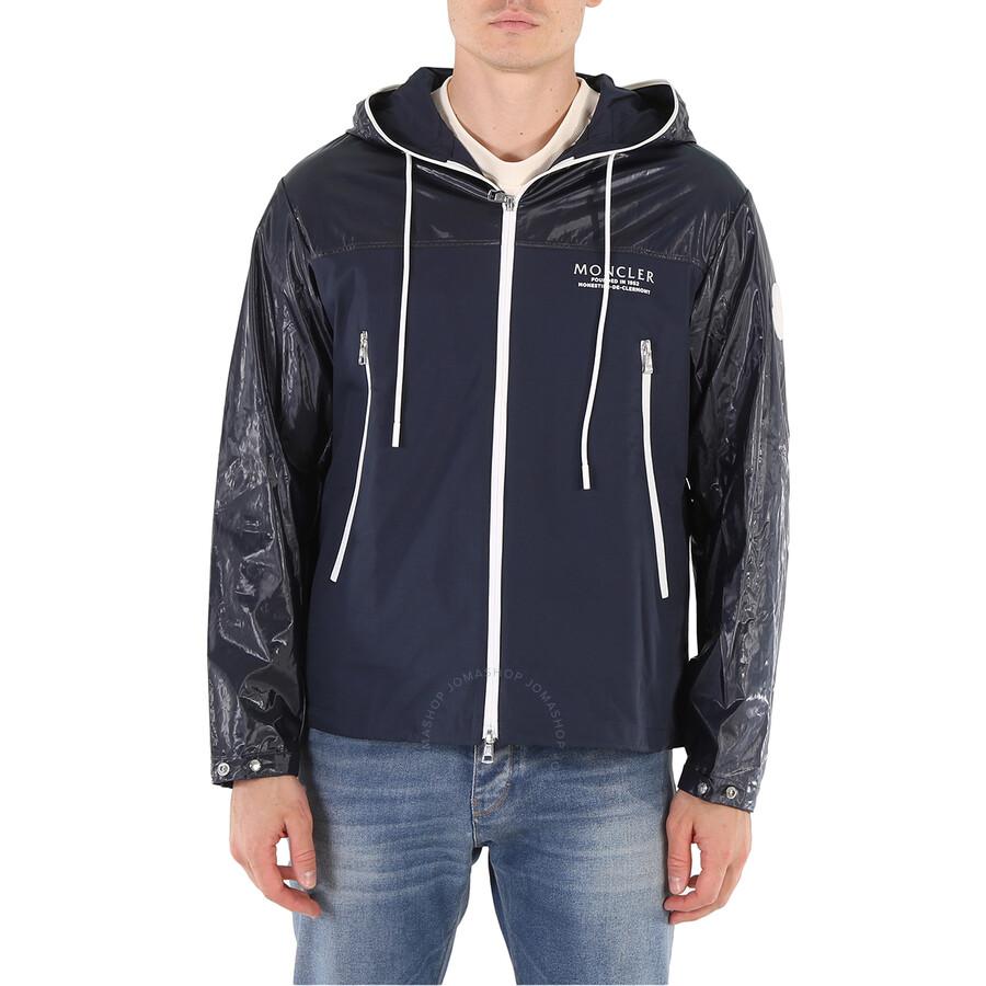 Moncler Men's Navy Vaugirard Logo Hooded Jacket