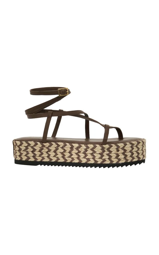 JOHANNA ORTIZ Johanna Ortiz - Barbor Leather Platform Sandals - Brown - IT 37 - Moda Operandi 1