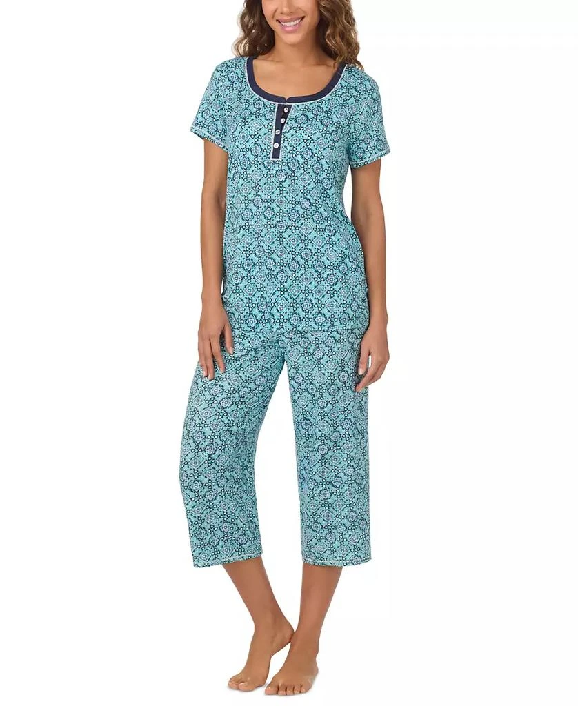 Cuddl Duds Women's 2-Pc. Cropped Short-Sleeve Pajamas Set 1